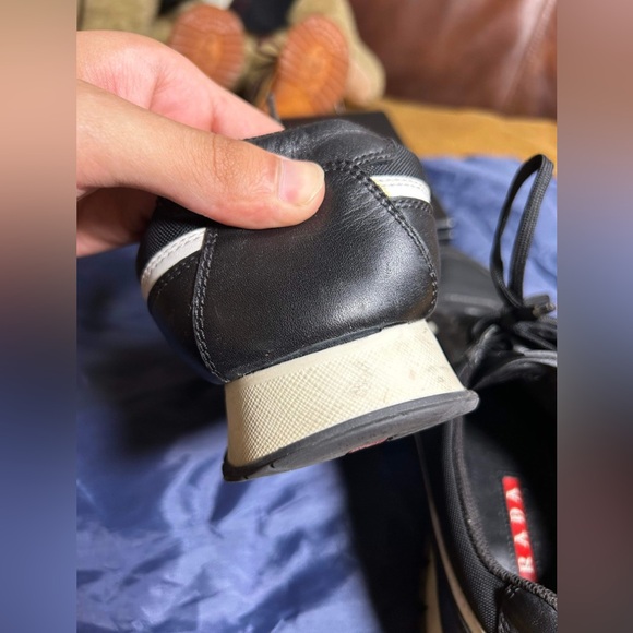 PRADA Leather Upper White Athletic Shoes for Women Sz 39 US 9 - Picture 9 of 12